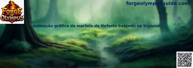 Animação gráfica do martelo de Hefesto batendo na bigorna